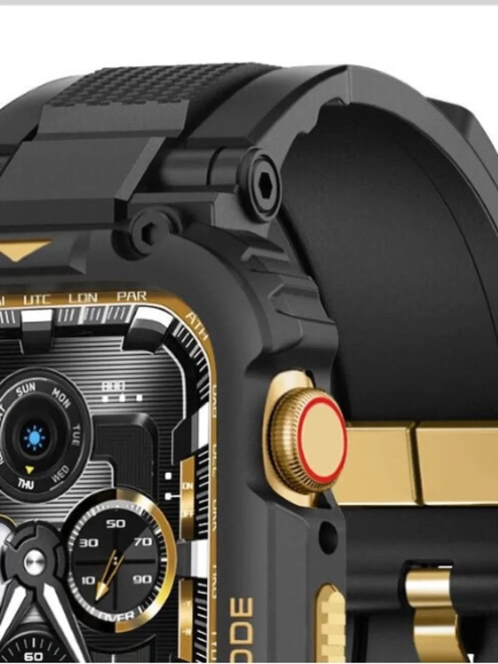 Smartwatch Band Rugged M1 Sports Series - Apple Watch Compatible - Black/Gold